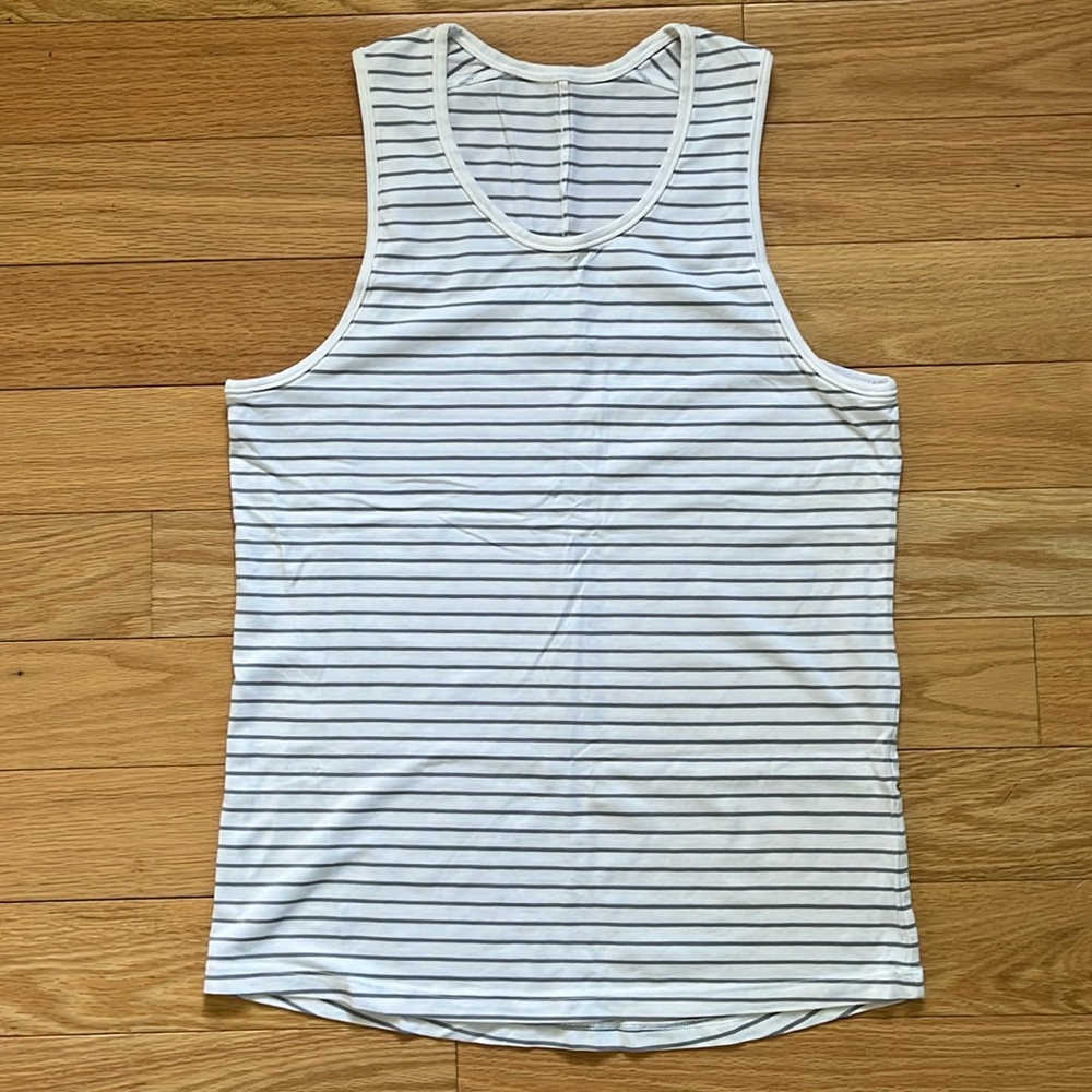 Lululemon 5 Year Basic Tank *Raven Stripe White Light Cast